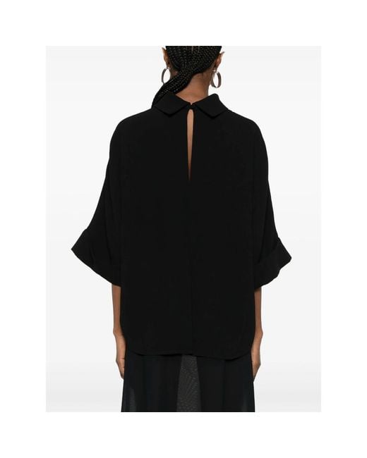 Mark Kenly Domino Tan Black Bailee Crepe Blouse