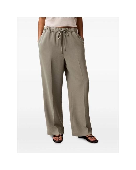 Calvin Klein Gray Straight Trousers