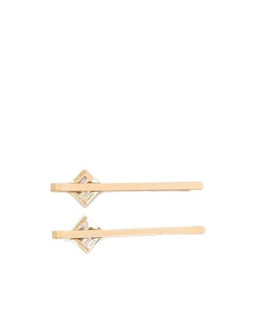 Fendi Metallic Hair Accessories