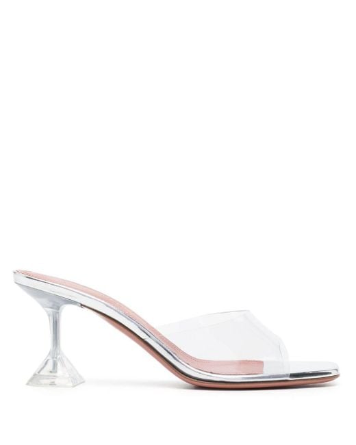 AMINA MUADDI White Lupita Glass 75Mm Sandals