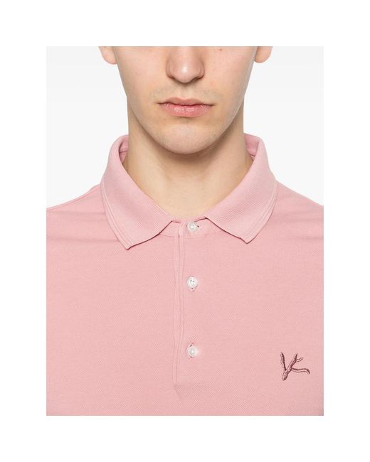 Isaia Pink Polo Shirts for men