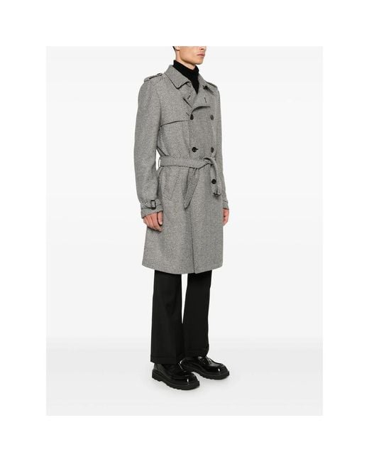 Eraldo Gray Herringbone Coat for men