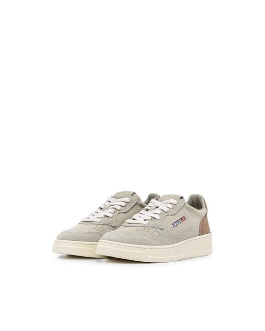 Autry Natural Medalist Low Perforated-Toe Suede Sneakers for men