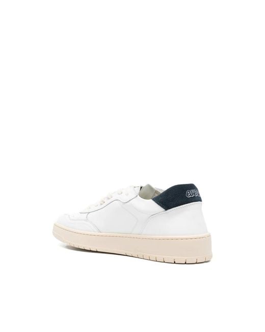 Evenuel White Perforated-Toe Sneakers for men