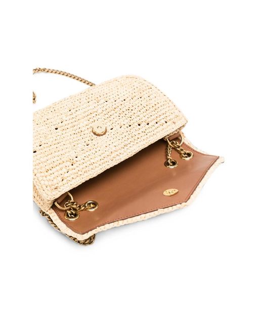 Saint Laurent Metallic Mini Lou Lou Logo-Detail Shoulder Bag