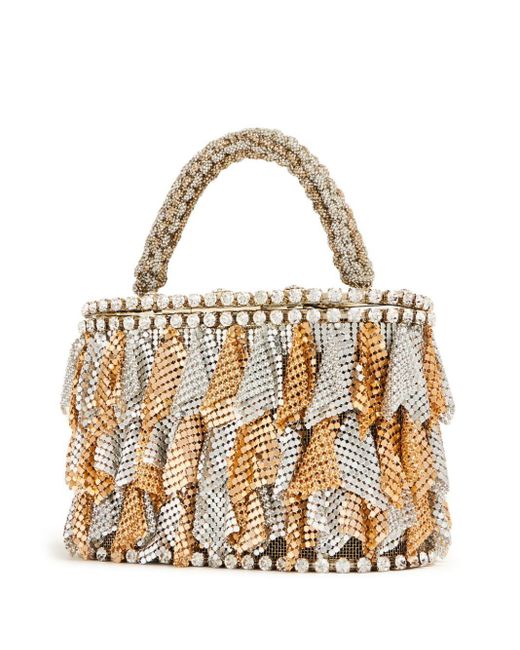 Rosantica Metallic Holli Lustrini Crystal-Embellished Bag
