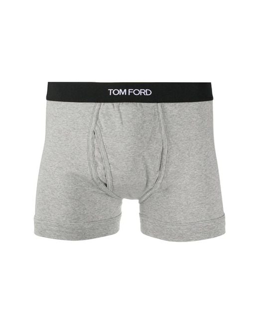 Tom Ford Gray Logo Waistband Boxers for men