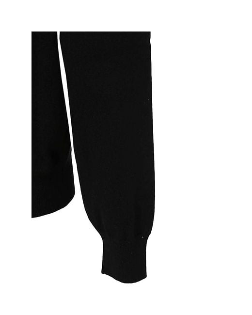 Malo Black Roll-Neck Sweater for men