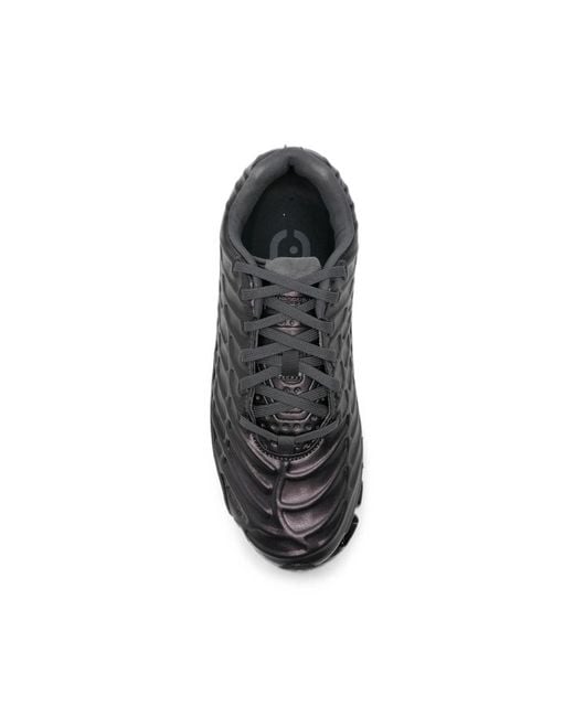Adidas Black Embossed-Panel Sneakers for men