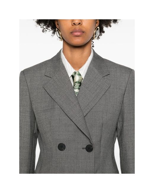 Seafarer Gray Double-Breasted Wool Blazer