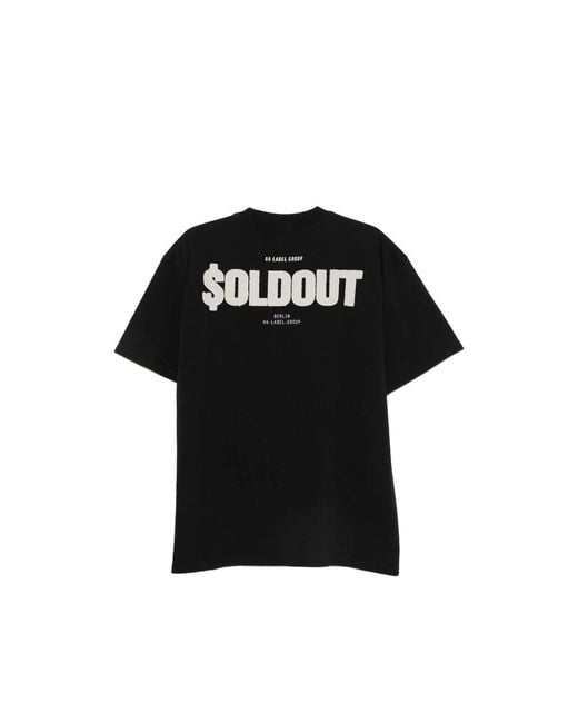 44 Label Group Black Logo-Print Short-Sleeve T-Shirt for men