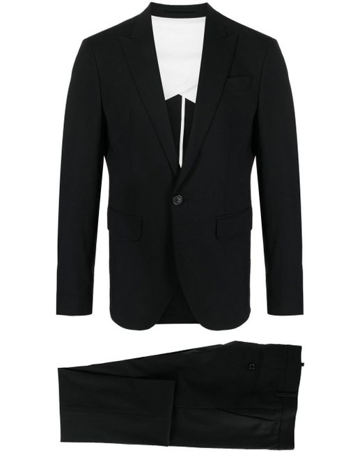 DSquared² Black Tailored Single-Breasted Blazer for men
