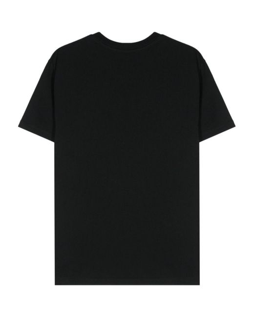 Maison Labiche Black Slogan-Embroidered T-Shirt for men
