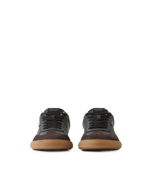 Versace Black Low-Top Sneakers Greca Court for men