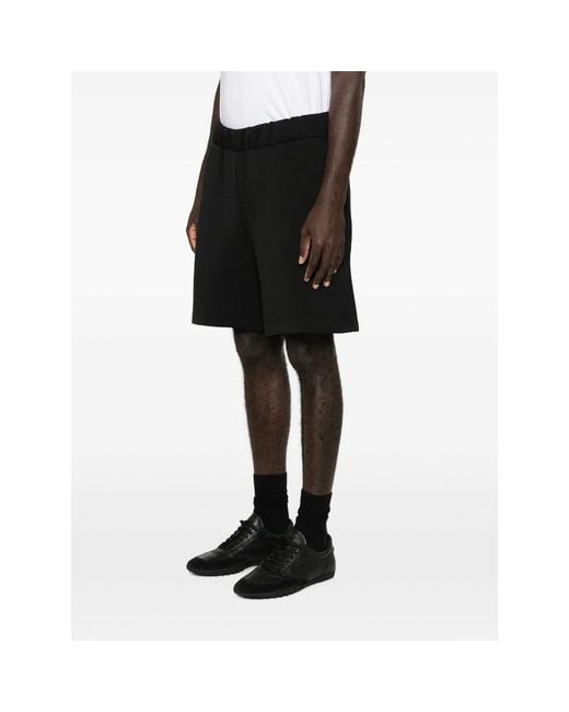 Calvin Klein Black Logo-Print Jersey Shorts for men