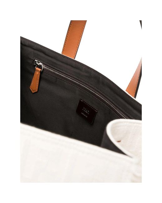 Fendi Natural Neutrals Tote Bags for men
