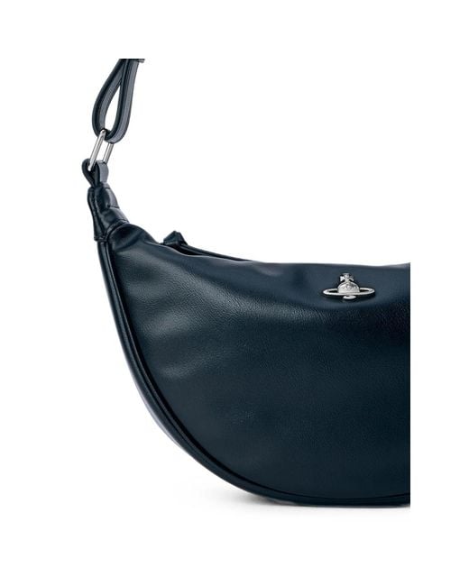 Vivienne Westwood Blue Half-Moon Crossbody Bag