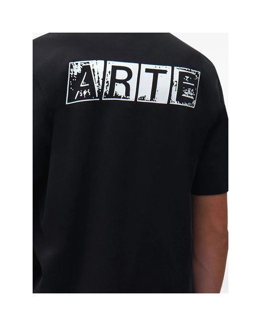 Arte' Black Graphic T-Shirt for men