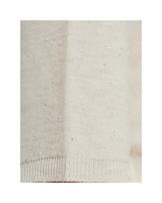 Fabiana Filippi White Sequin-Embellished Short-Sleeve T-Shirt