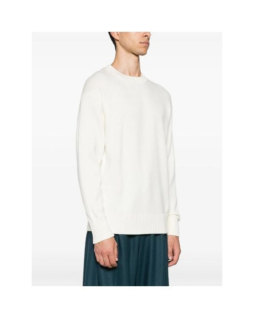 Eraldo White Wool Sweater for men