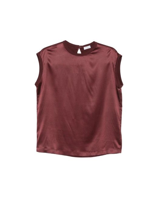 Brunello Cucinelli Purple T-Shirt Silk