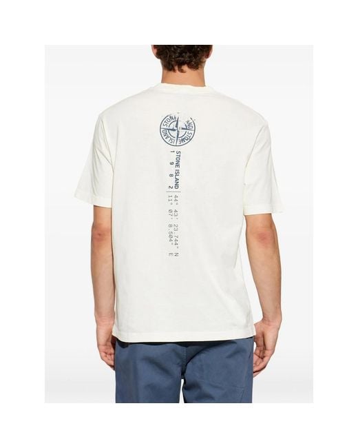 Stone Island White T-Shirts & Vests for men