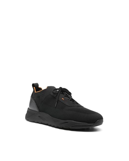 Santoni Black Sneakers for men