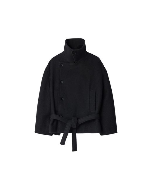 Lemaire Black Short Wrap Coat