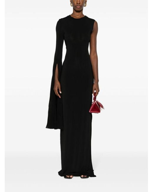 Nensi Dojaka Black Asymmetric-Design Dress