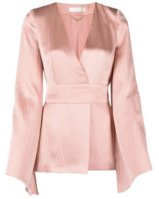 Max Mara Pink Occhi Silk Kimono Jacket