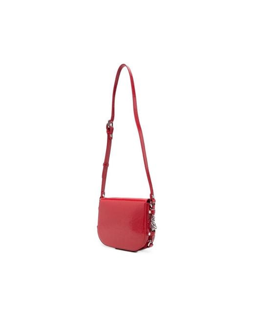 Vivienne Westwood Red Hunter Orb-Plaque Crossbody Bag