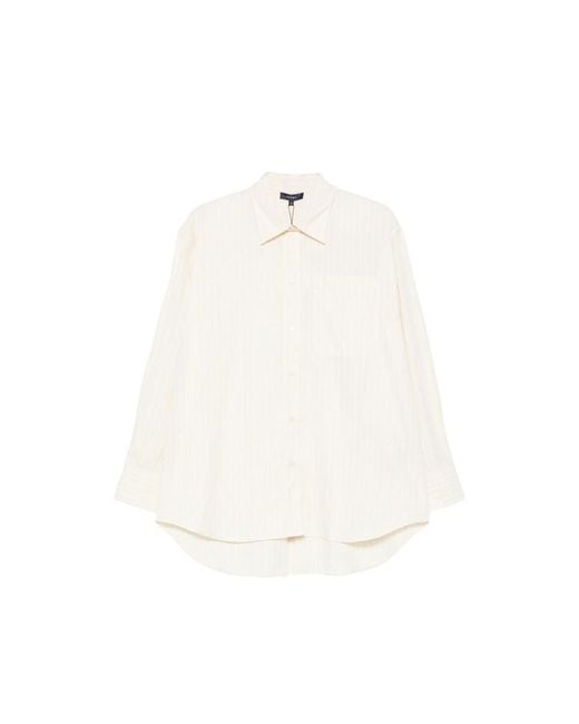 Soeur Natural Striped Cotton Shirt