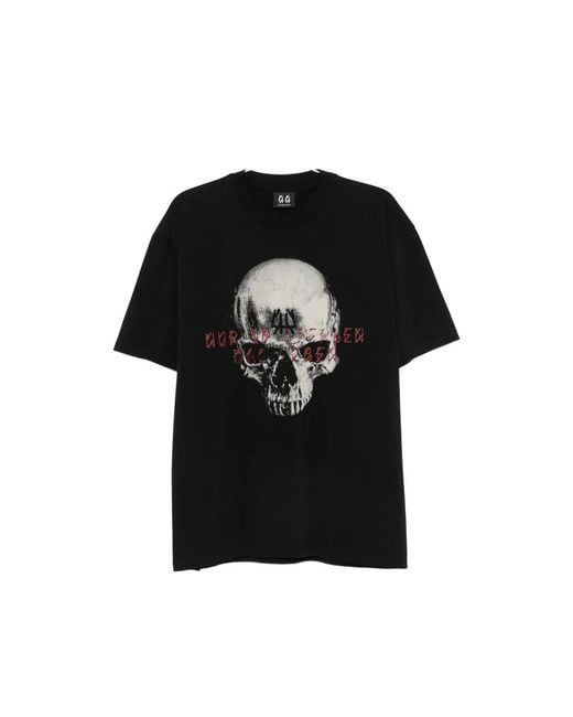 44 Label Group Black Skull-Print T-Shirt for men