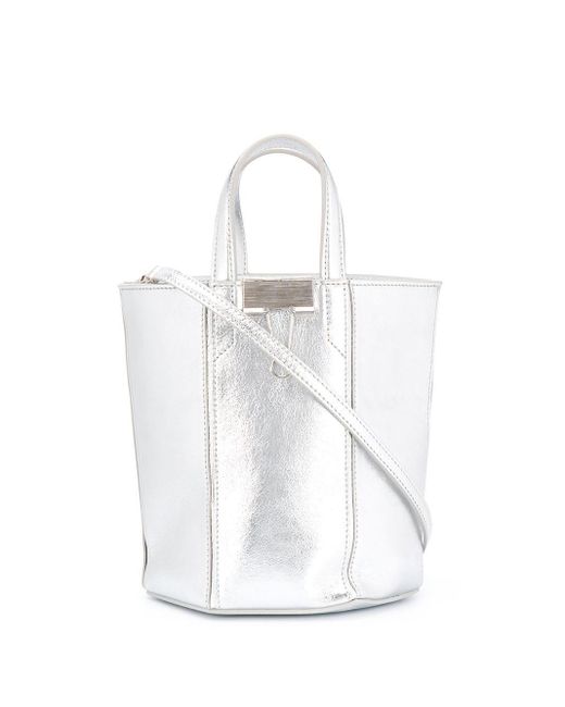 Off-White c/o Virgil Abloh Metallic Laminate Allen Bucket Bag