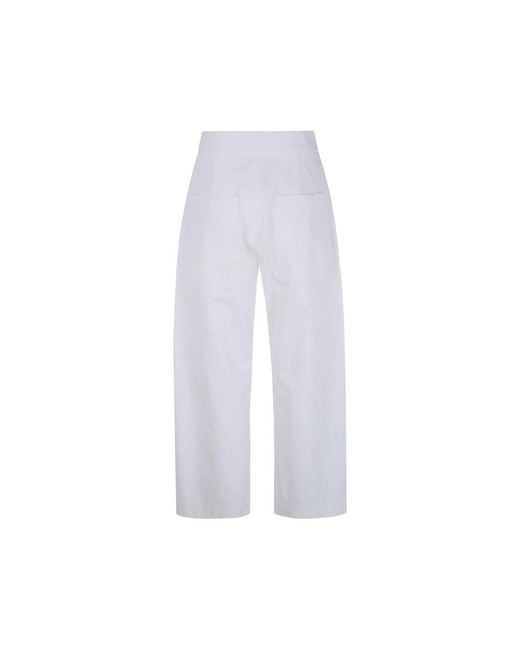 Studio Nicholson White Pleated Trousers
