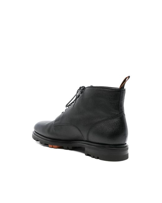 Santoni Black Trainers for men