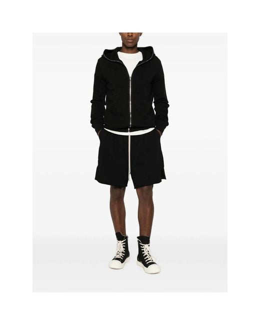Rick Owens Black Gimp Zip-Up Hoodie for men