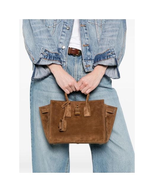 Saint Laurent Brown Tote Bags