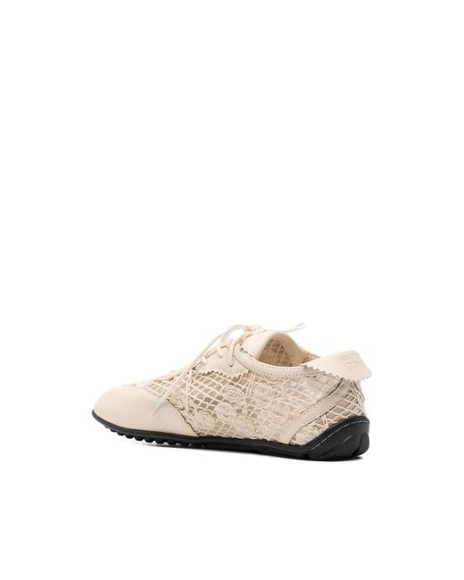 Stine Goya Natural Lace-Detail Sneakers