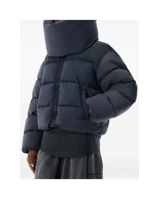 Alexander Wang Blue Cropped Puffer Jacket
