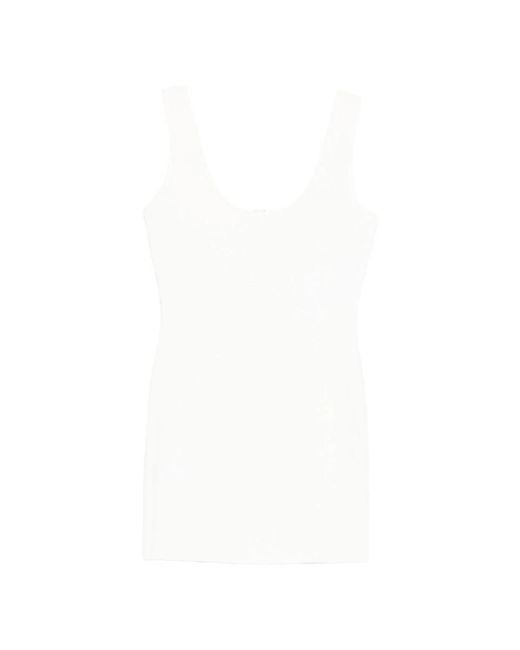 Hervé Léger White Dress With Concealed Zip Fastening