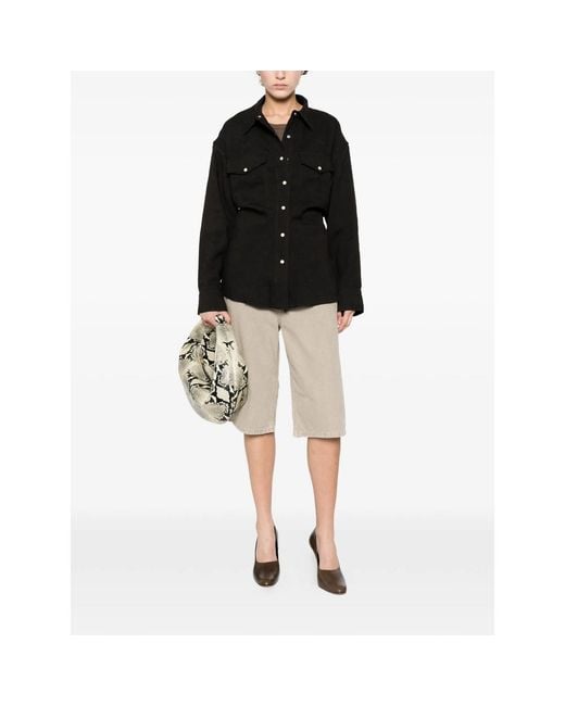 Studio Nicholson Black Buttoned Pocket Shirt