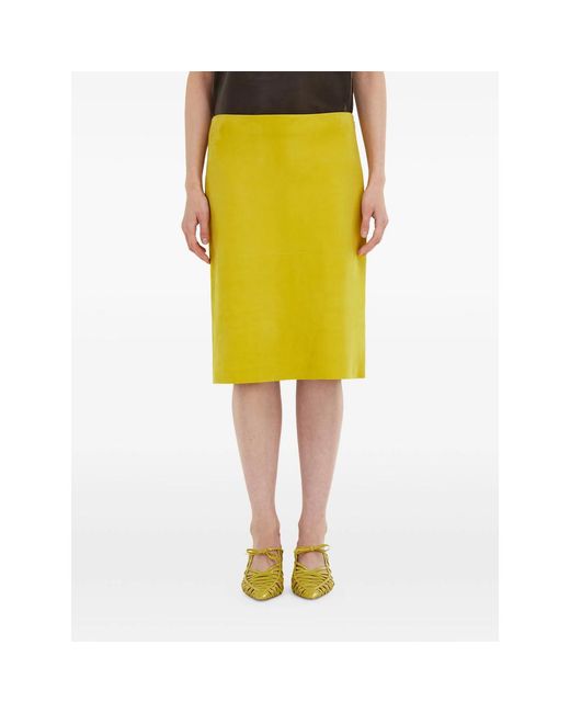 Ferragamo Yellow Midi Skirts
