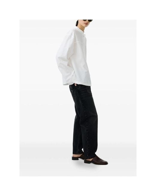 Studio Nicholson White Vega Button Placket Shirt
