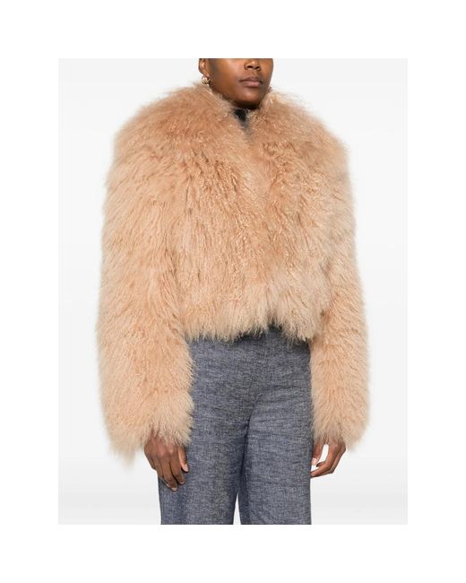Numerootto Natural Mongolian Fur Jacket