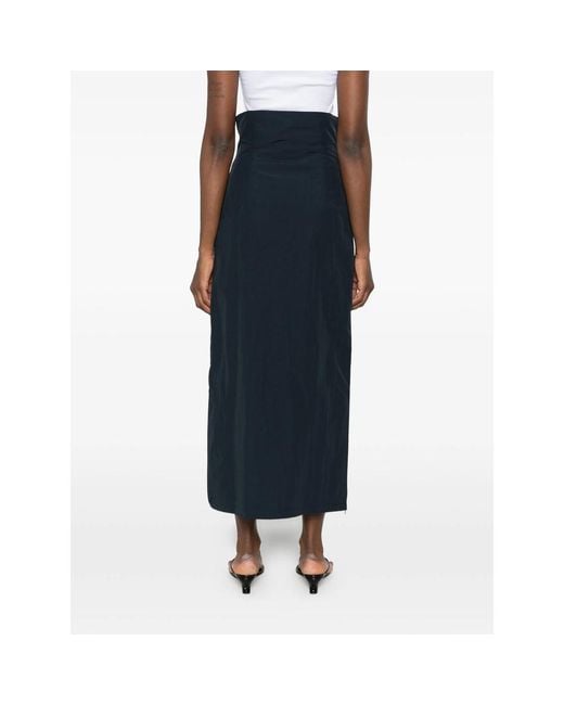 Paloma Wool Blue Fosca Side-Zip Maxi Skirt