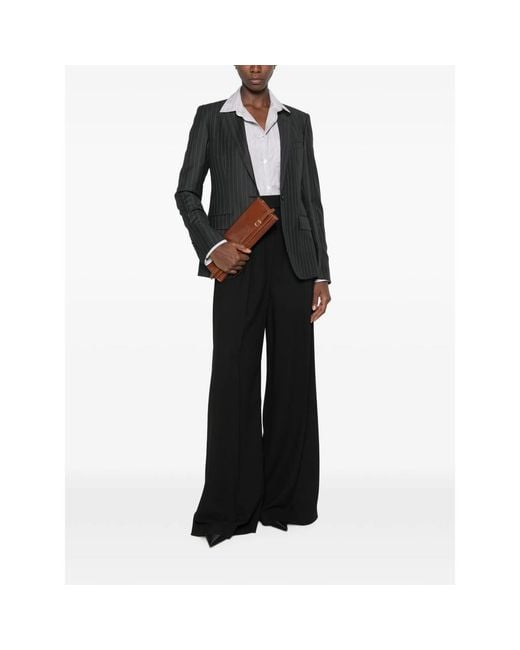 Tom Ford Black Pinstripe-Pattern Single-Breasted Blazer