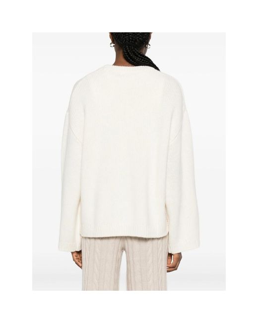 Soft Goat White Knit Chunky Crewneck Relaxed Fit