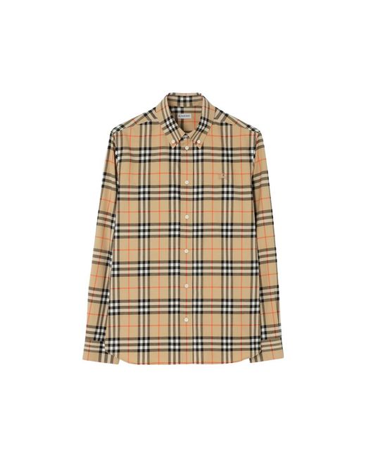 Burberry Natural Check-Pattern Shirt for men