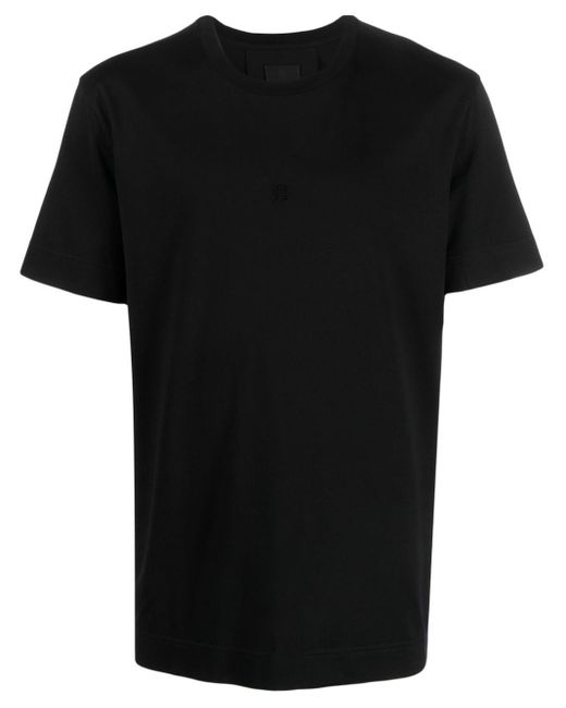 Givenchy Black 4g Logo Cotton T-shirt for men